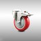Service Caster 4 Inch 316SS Red Polyurethane Swivel Bolt Hole Caster with Total Lock Brake SCC-SS316BHTTL20S414-PPUB-RED - alternate 1